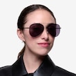 Flier Black MetalSunglass Frames for Women from EyeBuyDirect