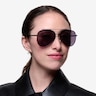 Flier Noir MétalSoleil de Lunette de vue pour Femmes d'EyeBuyDirect
