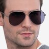 Flier Silver MetalSunglass Frames for Men from EyeBuyDirect