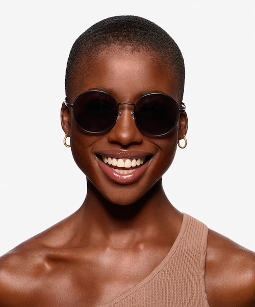Solbada Black MetalSunglass Frames for Women from EyeBuyDirect