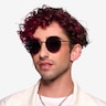 Solbada Navy MetalSunglass Frames for Men from EyeBuyDirect