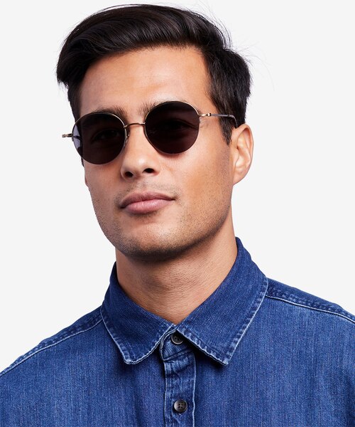 Sun Albee Bronze MetalSunglass Frames for Men from EyeBuyDirect