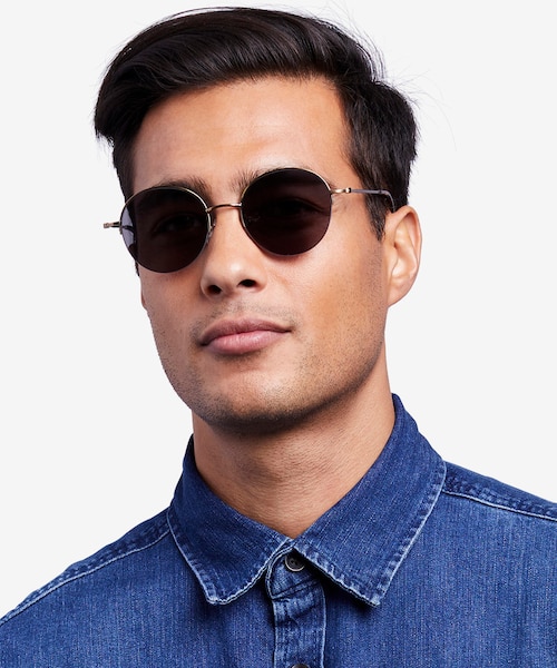 Sun Albee Bronze MetalSunglass Frames for Men from EyeBuyDirect