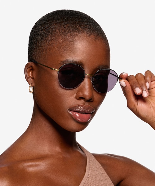 Sun Albee Black Bronze MetalSunglass Frames for Women from EyeBuyDirect