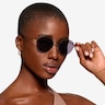 Sun Albee Black Bronze MetalSunglass Frames for Women from EyeBuyDirect