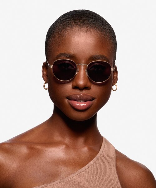 Sun Belleville Gold MetalSunglass Frames for Women from EyeBuyDirect