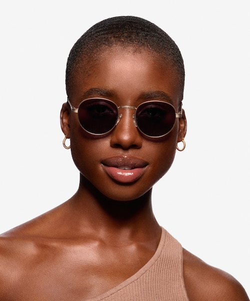 Sun Belleville Gold MetalSunglass Frames for Women from EyeBuyDirect