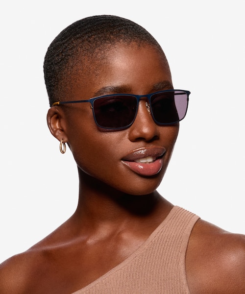 Sun Typha Navy MetalSunglass Frames for Women from EyeBuyDirect