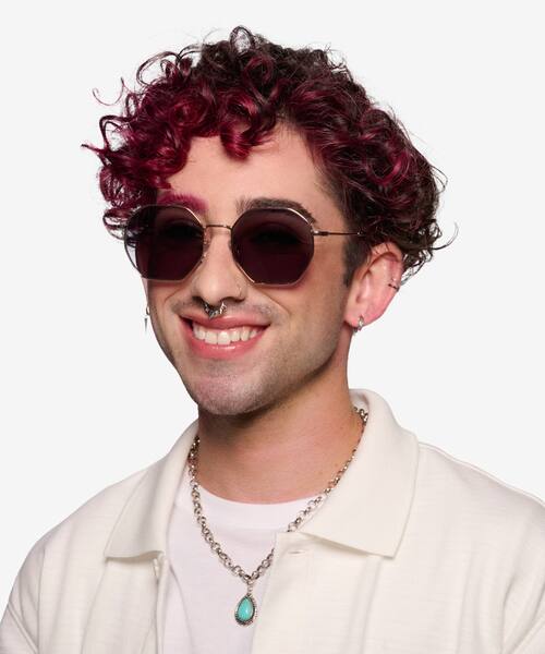 Rose Gold Sun Octave -  Metal Sunglasses