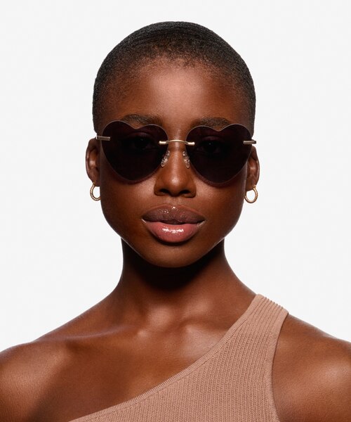 Sun Amore Gold MetalSunglass Frames for Women from EyeBuyDirect