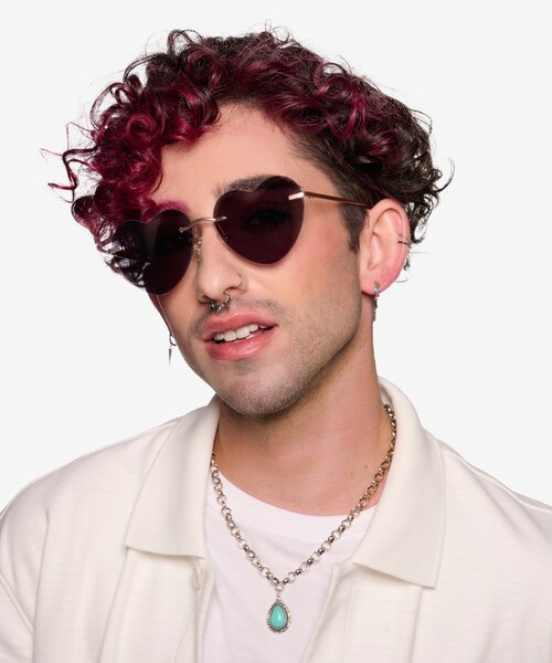 Sun Amore Rose Gold MetalSunglass Frames for Men from EyeBuyDirect