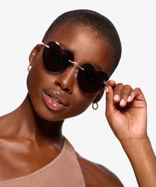 Sun Amore Rose Gold MetalSunglass Frames for Women from EyeBuyDirect