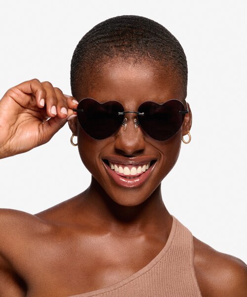 Sun Amore Noir MétalSoleil de Lunette de vue pour Femmes d'EyeBuyDirect