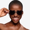 Sun Amore Noir MétalSoleil de Lunette de vue pour Femmes d'EyeBuyDirect