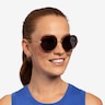 Luv Burgundy MetalSunglass Frames for Women from EyeBuyDirect