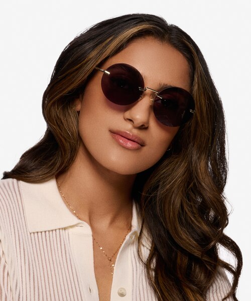Wise Gold MetalSunglass Frames for Women from EyeBuyDirect