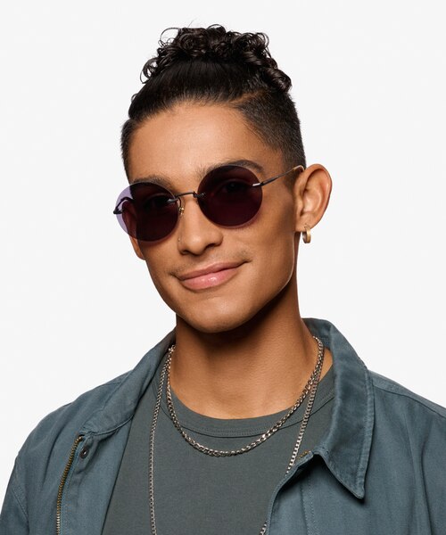 Wise Black MetalSunglass Frames for Men from EyeBuyDirect
