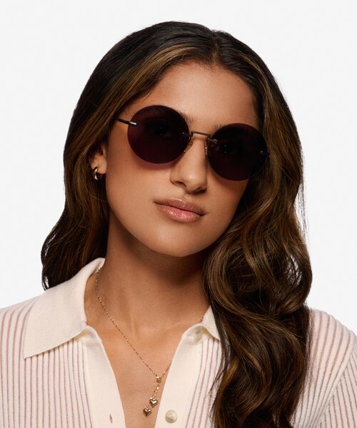 Wise Black MetalSunglass Frames for Women from EyeBuyDirect