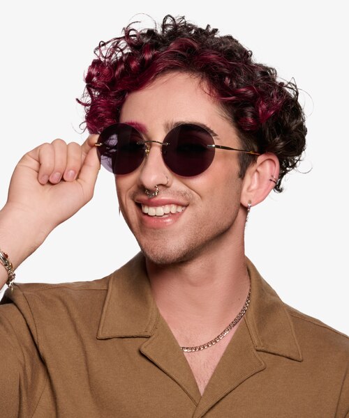 Chorus Light Gold MetalSunglass Frames for Men from EyeBuyDirect