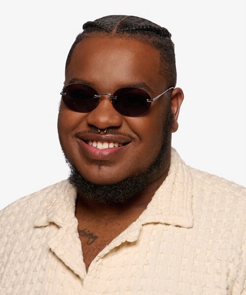 Daze Silver MetalSunglass Frames for Men from EyeBuyDirect