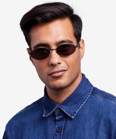 Black Graham -  Vintage Metal Sunglasses