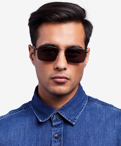 Edge Black MetalSunglass Frames for Men from EyeBuyDirect