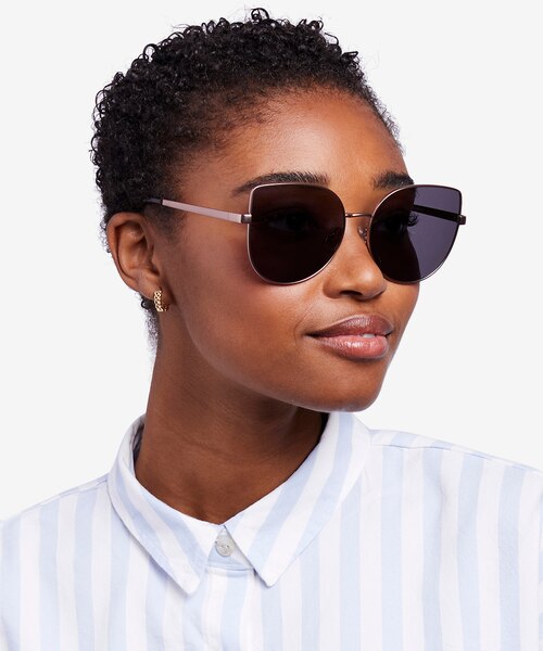 Bless Rose Gold MetalSunglass Frames for Women from EyeBuyDirect