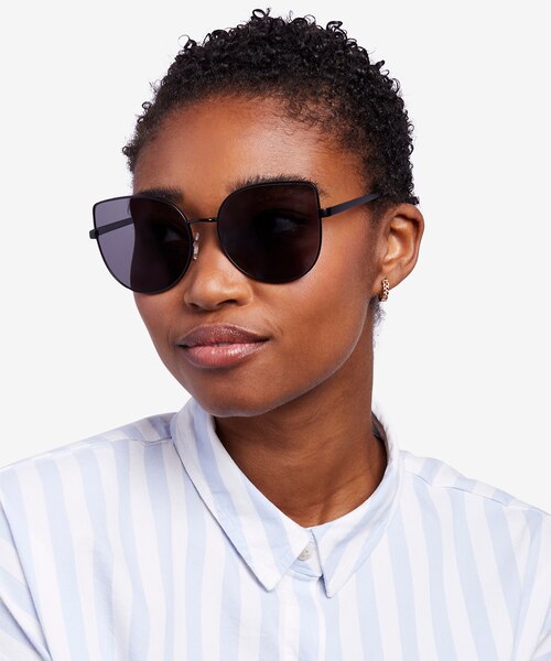 Bless Black MetalSunglass Frames for Women from EyeBuyDirect