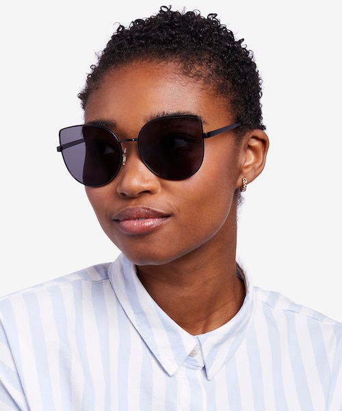 Bless Black MetalSunglass Frames for Women from EyeBuyDirect
