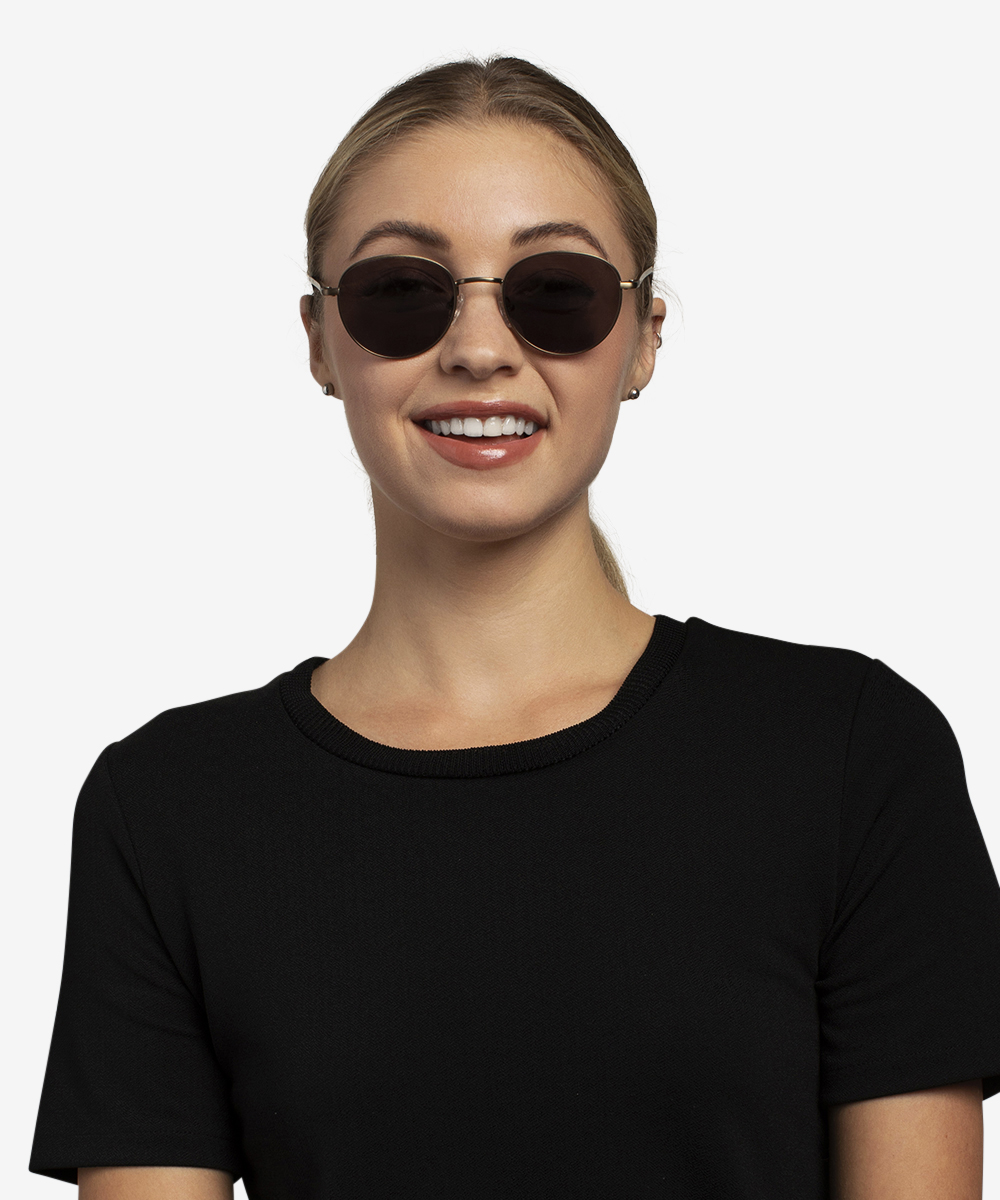 Span Round Bronze Frame Prescription Sunglasses Eyebuydirect Canada