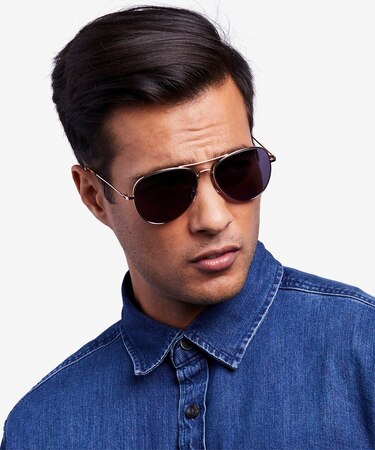 Gold Good Vibrations -  Metal Sunglasses