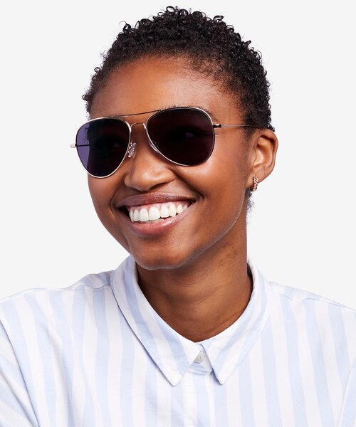 Good Vibrations Gold MetalSunglass Frames for Women from EyeBuyDirect