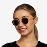 Sun Synapse Jaune MétalSoleil de Lunette de vue pour Femmes d'EyeBuyDirect