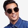 Teavee Bronze MetalSunglass Frames for Men from EyeBuyDirect
