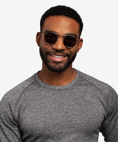 Lito Gold MetalSunglass Frames for Men from EyeBuyDirect