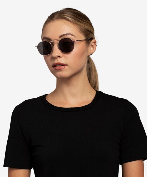 Lito Gold MetalSunglass Frames for Women from EyeBuyDirect