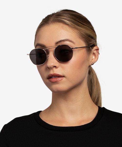 Lito Gold MetalSunglass Frames for Women from EyeBuyDirect
