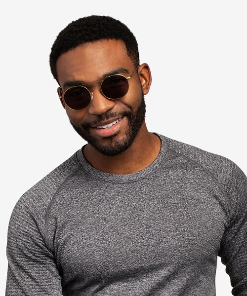 Lito Bronze MetalSunglass Frames for Men from EyeBuyDirect