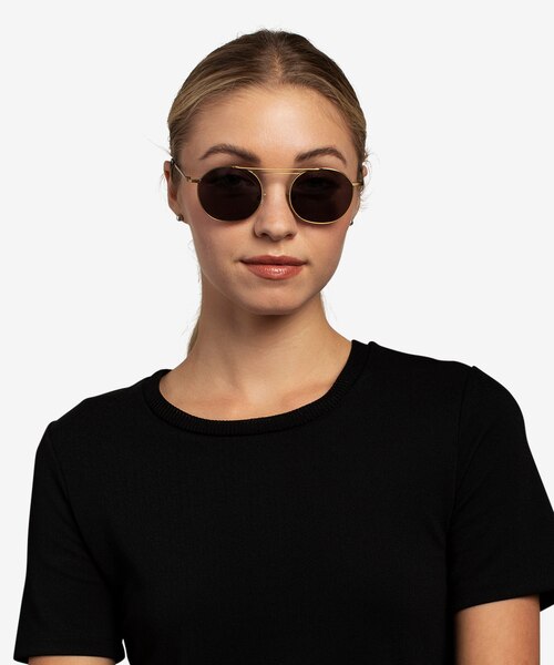 Lito Bronze MetalSunglass Frames for Women from EyeBuyDirect