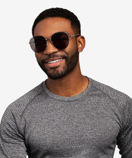 Ellis Silver MetalSunglass Frames for Men from EyeBuyDirect