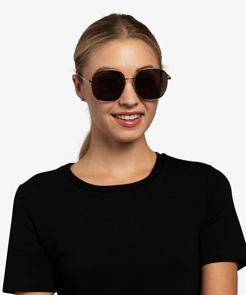 Ellis Silver MetalSunglass Frames for Women from EyeBuyDirect