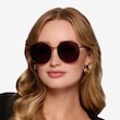 Sage Red MetalSunglass Frames for Women from EyeBuyDirect
