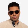 Locket Bronze MetalSunglass Frames for Men from EyeBuyDirect