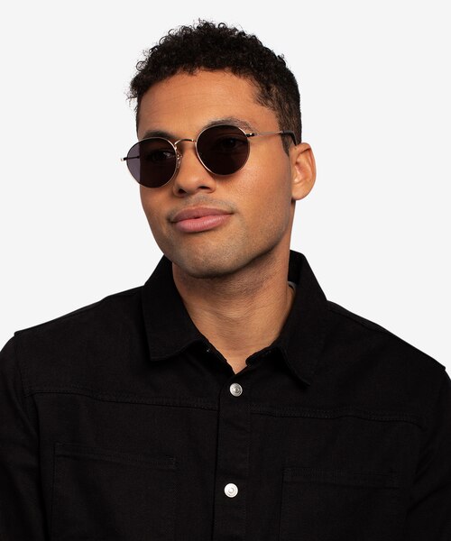 Disclosure Doré MétalSoleil de Lunette de vue pour Hommes d'EyeBuyDirect