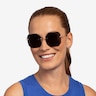 Elmira Gold MetalSunglass Frames for Women from EyeBuyDirect