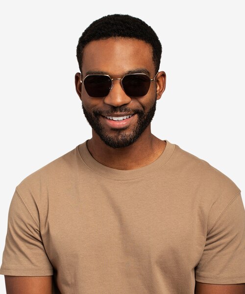 Decade Gold MetalSunglass Frames for Men from EyeBuyDirect