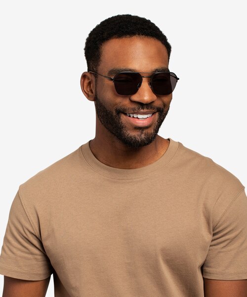 Decade Black MetalSunglass Frames for Men from EyeBuyDirect