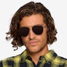Garros Black Tortoise MetalSunglass Frames for Men from EyeBuyDirect