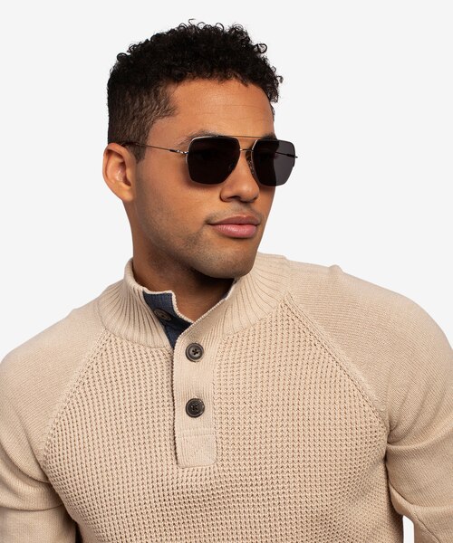Whittle Silver MetalSunglass Frames for Men from EyeBuyDirect