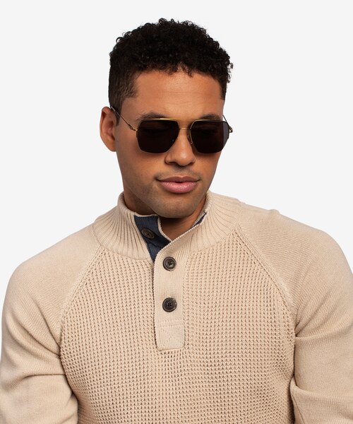 Whittle Bronze MetalSunglass Frames for Men from EyeBuyDirect